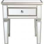 Louis 1-Drawer Mirrored Side Table - Transitional - Nightstands And