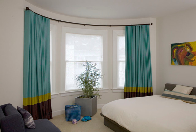 Fantastic Modern Bay Window Curtains Inspiration with Windows Drapes