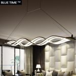 Wave design Chandelier for dinning room Black White chandelier