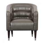 Modern Style Charcoal Faux Leather Club Chair - Grey - Pulaski : Target