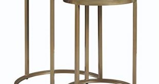 Amazon.com: Dorel Living Moriah Nesting Tables, Soft Brass, Faux