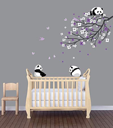 Amazon.com : Panda Nursery Decals, Panda Wall Decal, Branch Decal : Baby