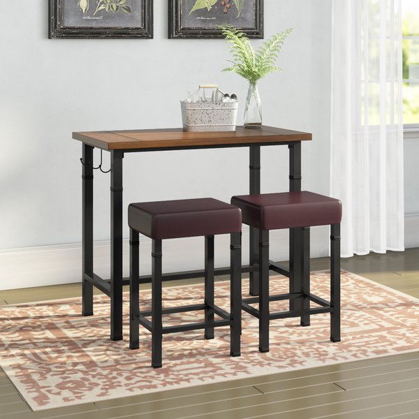 Laurel Foundry Modern Farmhouse Sevigny 3 Piece Pub Table Set