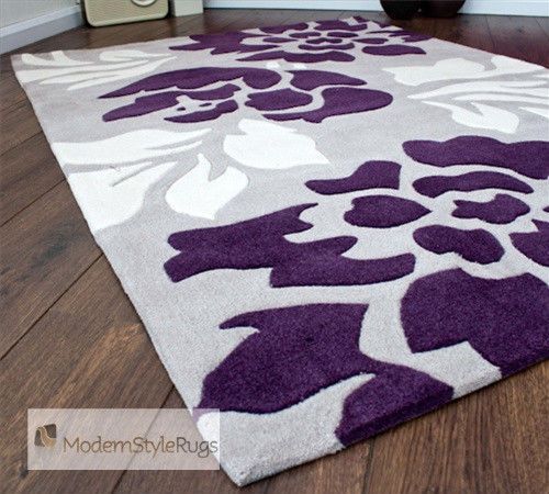 Grey, Purple And Cream Modern New Luxury Rug - 2 Sizes in 2019 | I