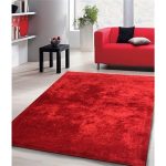 Shop Shag Solid Red Area Rug - 5' x 7' - On Sale - Free Shipping