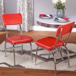 Buy Vintage 50's Diner Style Seats Retro Chrome Set of 2 Red Vinyl