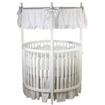 Amazon.com : Dream On Me Sophia Posh Circular Crib In White : Round
