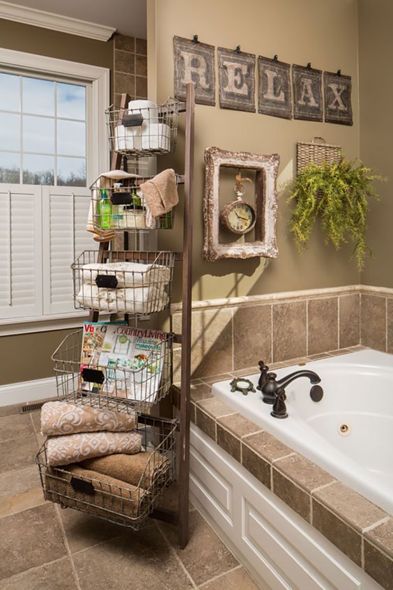 20+ Neat And Functional Bathtub Surround Storage Ideas | Home Decor