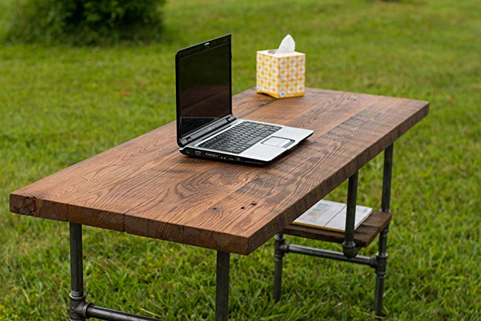 Amazon.com: Reclaimed Wood Desk Table - Rustic Solid Oak W/28