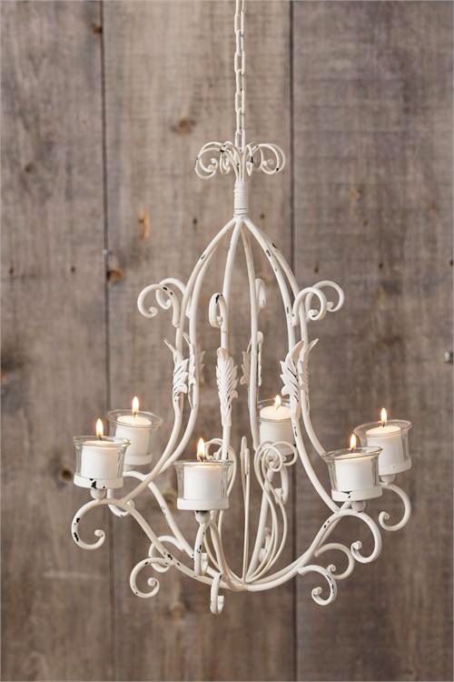 Shabby Chic Chandelier Votive Holder | Shabby Chic Farmhouse Style