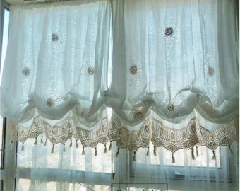 Shabby chic curtains | Etsy