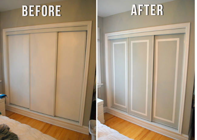 Facelift Those Ugly Sliding Doors | The Crafty Frugalista