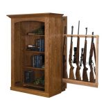 Small Bookcase with Hidden Gun Cabinet from DutchCrafters Amish