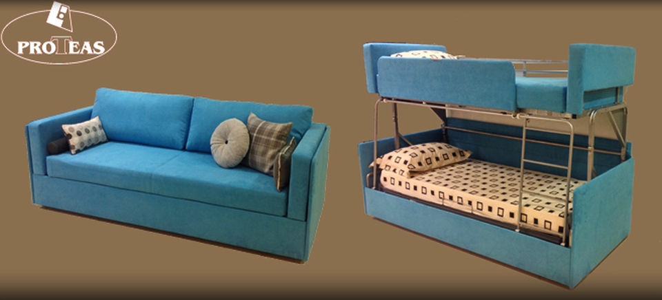 Twinny Couch Morphs into a Bunk Bed Within Seconds