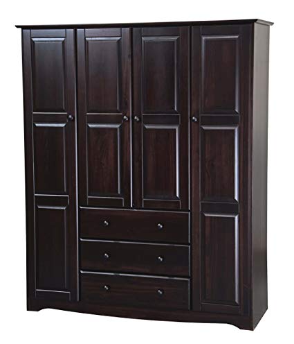 Amazon.com: New! 100% Solid Wood Family Wardrobe/Armoire/Closet 5966