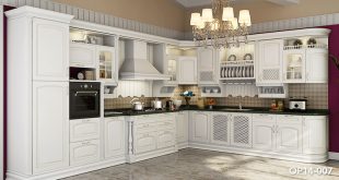 OP14-007: Traditional Birch Solid Wood Kitchen Cabinet