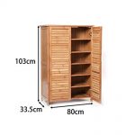 Amazon.com: GJFLife Bamboo Shoe Cabinet 2 Door, Large Versatile Shoe
