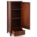 Amazon.com: Lapha' Cabinets Cupboards 1 Door 1 Drawer Brown Wood
