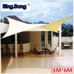 Outdoor Sun Shade Sail 4x6m PU Waterproof 100% Cloth Canvas Awning