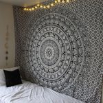 Mandala Tapestry Wall Hanging,Meigar Tapestry Wall Hanging Black