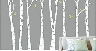 Amazon.com: Set of 8 Birch Tree Wall Decal Nursery Big White Tree