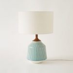Roar + Rabbit™ Ripple Ceramic Table Lamp - Turquoise | west elm