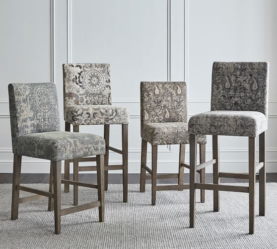 Oliver Upholstered Bar & Counter Stool | Pottery Barn