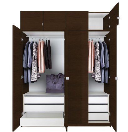 Alta Tall Wardrobe Closet Package - 6 Drawer Wardrobe | Contempo Space