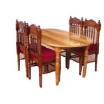Brown Wooden Dining Table Set, Rs 16000 /set, Royal Furniture | ID