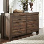 Shop Wire Brushed Six Drawer Solid Wood Dresser in Brick Brown