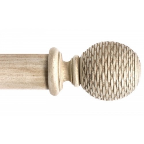 Alison Davies Couture Wooden Curtain Poles Linen Woven Finial