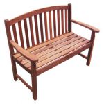 home garden wood furniture - wooden KD 2 seatr bench - non FSC