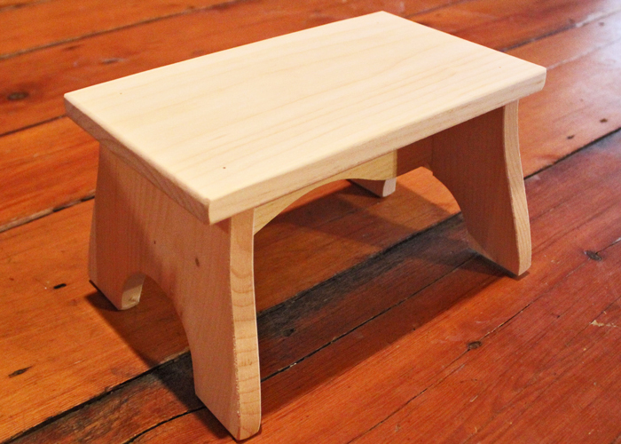 Unfinished Wood Step Stool | Unfinished Stools | Wooden Step Stools