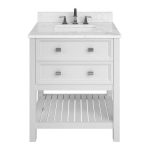 allen + roth Canterbury 30-in White Single Sink Bathroom Vanity .