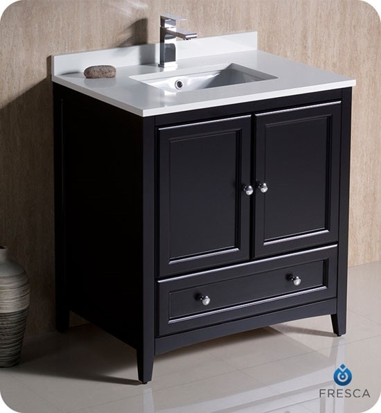 Fresca Oxford (single) 30-inch Transitional Bathroom Vanity - Espres