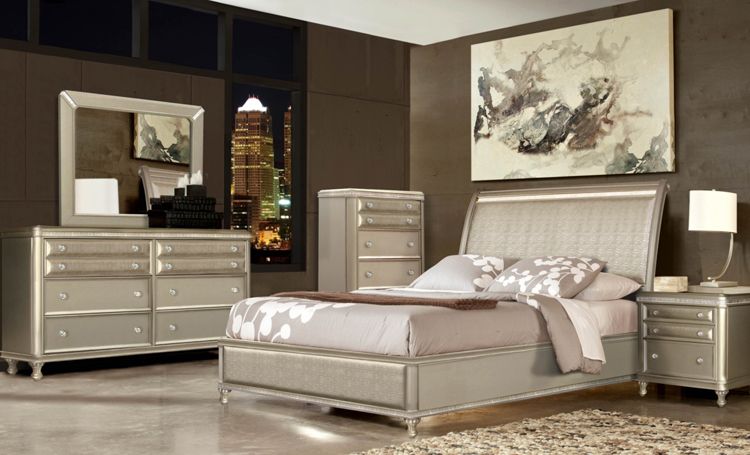 7-Piece Glam Queen Bedroom Collection | Schlafzimmermöbel, Glam .