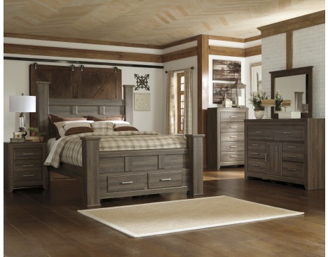 Juarano 6-Piece Queen Bedroom Set w/ Storage by Ashley Furniture .