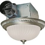 Air King DRLC702 Round Bath Fan with Light, Nickel - Ceiling Fan .