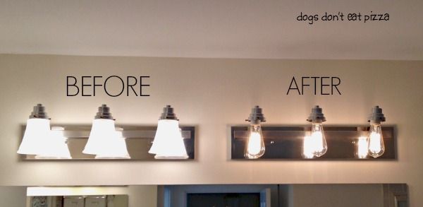How to Update Your Old Bathroom Light Fixture to Industrial Light .
