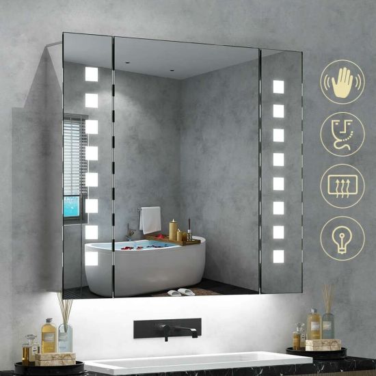 China Jinghu Dimmable Semi-Recessed Illuminated LED Bathroom .