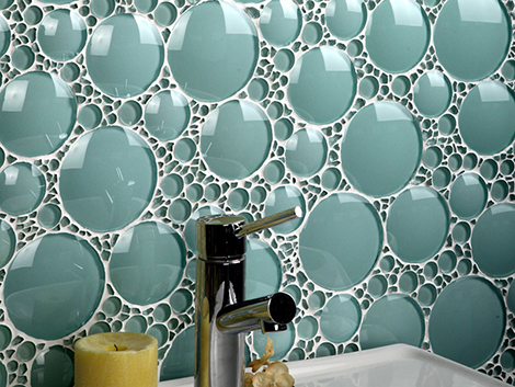 Bathroom Glass Tile Ideas - glass tile backsplash by Ev