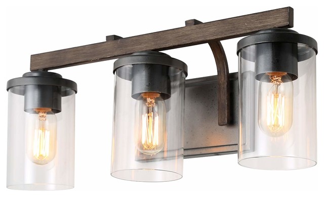 LALUZ 3-Light Vanity Light Bathroom Wall lights Rustic Wall .