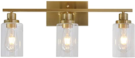 3 Lights MELUCEE Sconces Wall Lighting Brass Contemporary Bathroom .