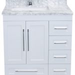 Eviva Loon 30" White Vanity With Countertop - Transitional .
