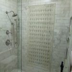 Beautiful Tiled Master Bathroom Arabesque Mosaic | Guest bathrooms .