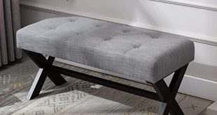 Amazon.com: chairus Fabric Upholstered Entryway Bench Seat, Gray .