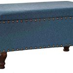 Amazon.com: Contemporary Storage Bench Seat - Fabric Upholstered .