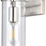 Amazon.com: CASILVON Glass Brushed Nickel Metal Wall Sconce .