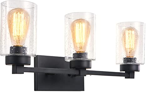 Amazon.com: Bathroom Sconces Wall Mount Light Lamp with Clear .