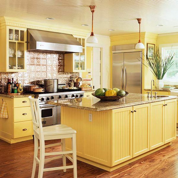 80+ Cool Kitchen Cabinet Paint Color Ide